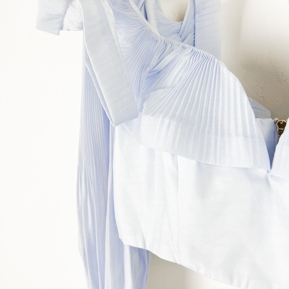 Zimmermann Lovestruck Cropped Ruffle Bodice Top Blouse in Periwinkle - Picture 8 of 16